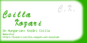 csilla kozari business card